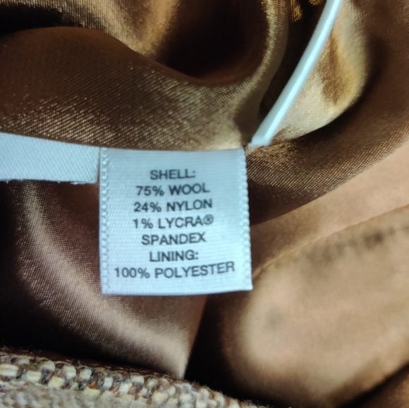 Loft Brown Wool Blend Pencil Skirt Size 0 - Picture 5 of 5